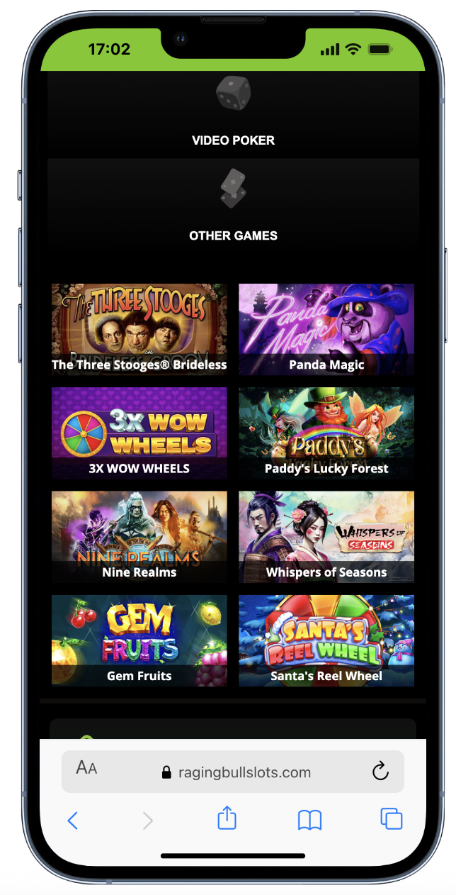 Raging Bull casino games